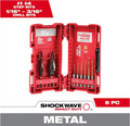 Milwaukee 48-89-9252 8PC SHOCKWAVE Impact-Duty Titanium Step Bit Set