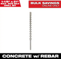 Milwaukee 48-20-8466 1-1/8 in. x 21 in. 4-Cutter SDS-MAX Carbide Drill Bit