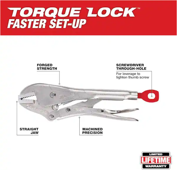 Milwaukee 48-22-3507 7 in. Torque Lock Straight Jaw Locking Pliers