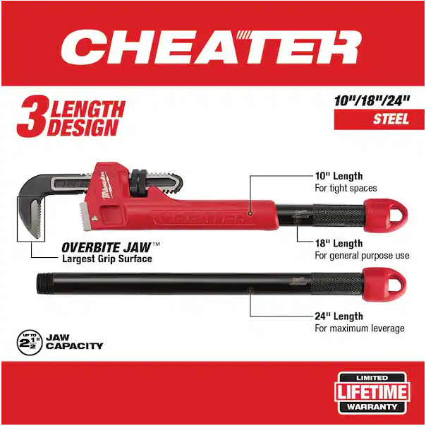 Milwaukee 48-22-7314 Steel Cheater Pipe Wrench