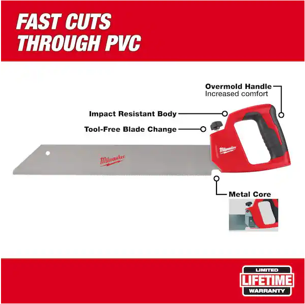 Milwaukee 48-22-0218 18 in. PVC/ABS Hack Saw With Steel Handle