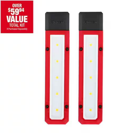 Milwaukee 2108P 300 Lumens LED Magnetic Flood Light (2-Pack)