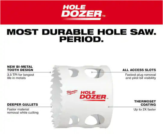 Milwaukee 49-56-9656 6 in. Hole Dozer Bi-Metal Hole Saw