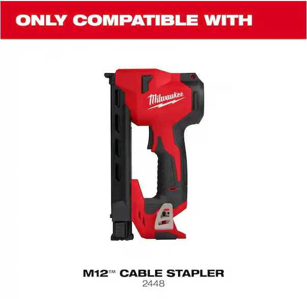 Milwaukee MNM1-600 1 in. Insulated Cable Staples for M12 Cable Stapler 600CT
