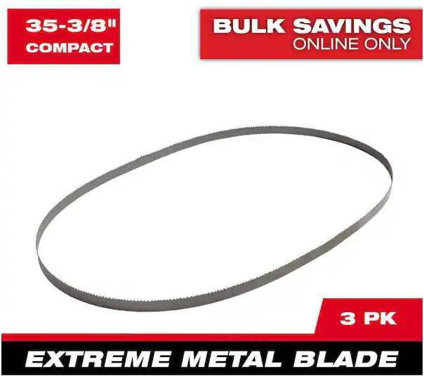 Milwaukee 48-39-0619 Extreme Thin Metal Compact Band Saw Blade 3PK