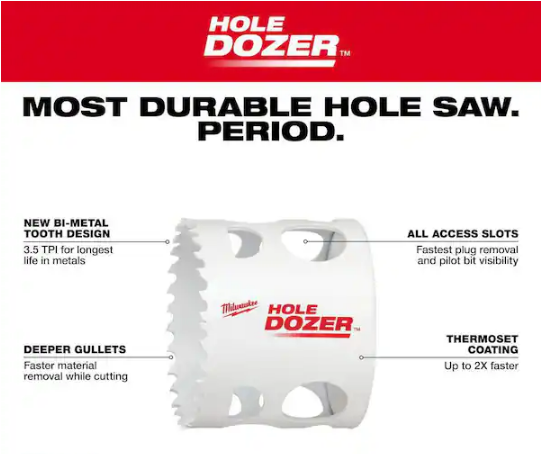Milwaukee 49-56-9645 4 in. Hole Dozer Bi-Metal Hole Saw