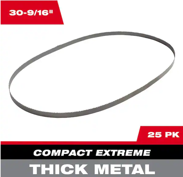 Milwaukee 48-39-0635 30-9/16 in. 8/10 TPI Metal Cutting Band Saw Blade 25CT