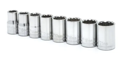 Crescent CSAS1N 8-piece 1/2" drive 12-point metric socket set