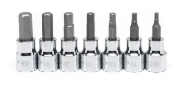 Crescent CBSS1N 7-Piece 3/8" Drive Metric Hex Bit Socket Set