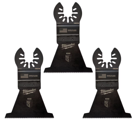 Milwaukee 48-90-1113 2-1/2" Wood Cutting High Carbon Oscillating Blades (3PK)