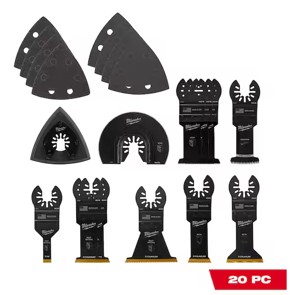 Milwaukee 49-10-9920 Oscillating Multi-Tool Blade Kit (20-Piece)