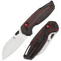 Tenable Knives Model 6 Crossbar Lock Knife Red/Black G-mascus (3.1" Stonewash)