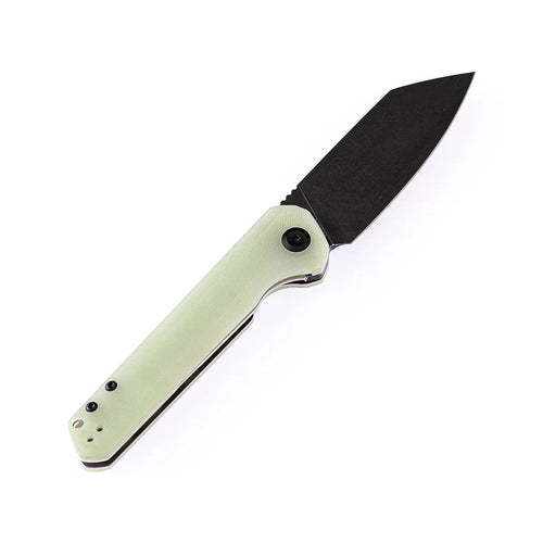 KANSEPT Bulldozer Front Flipper Jade G10 Handle(3.56" Black TiCn Coated D2)-T1028A2