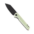KANSEPT Bulldozer Front Flipper Jade G10 Handle(3.56" Black TiCn Coated D2)-T1028A2