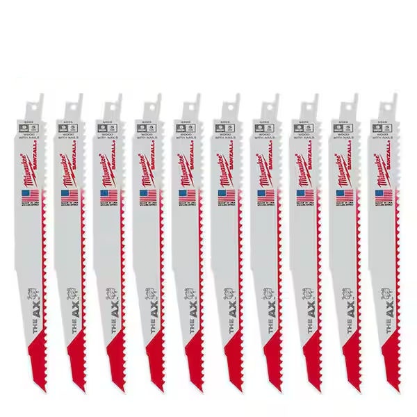 Milwaukee 48-00-1026 10PC 9" 5 TPI Wood Cutting SAWZALL Reciprocating Blades