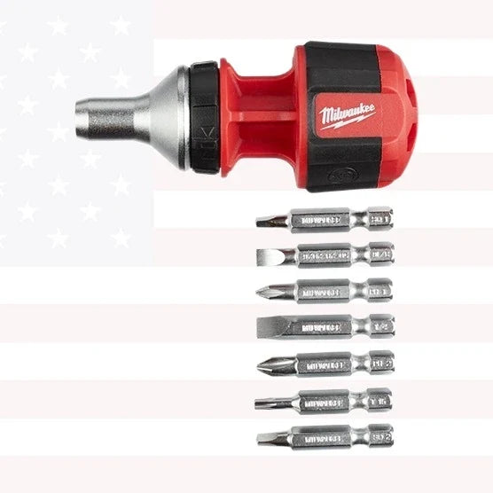 Milwaukee 48-22-2330 8-in-1 Compact Ratcheting Multi-bit Driver