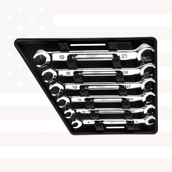 Milwaukee 48-22-9471 6pc Double End Flare Nut Wrench Set - Metric