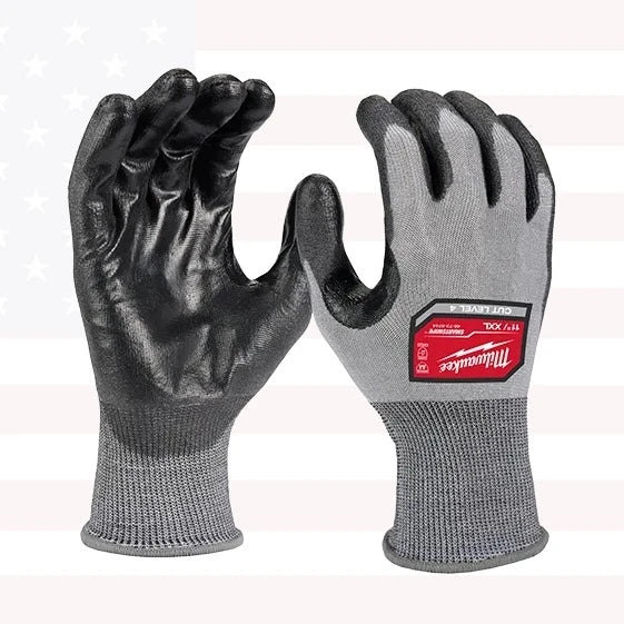 Milwaukee 48-73-8744 Cut Level 4 High-Dexterity Poly Dipped Gloves - XXL