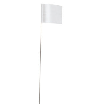 Empire 78-006 White Plastic/Wire Flag Stakes - 3.5" Length - 2.5" Wide