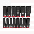 Milwaukee 49-66-7014 14PC SHOCKWAVE Impact Duty 1/2" Drive Metric Deep 6 Point Socket Set