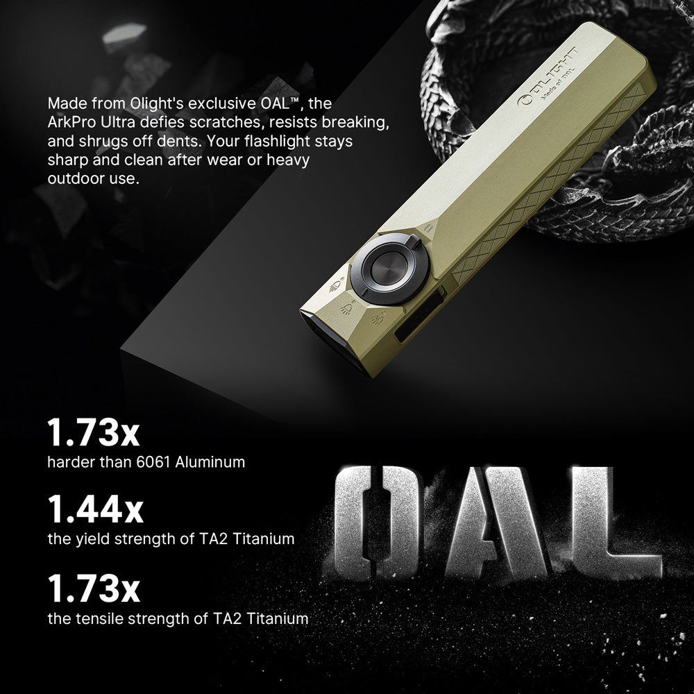 OLIGHT ArkPro Ultra 1700 Lumen Flat EDC Flashlight with Multi-Light Sources