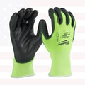 Milwaukee High Visibility Cut Level 1 Polyurethane Dipped Gloves