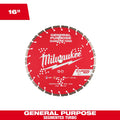 Milwaukee 49-93-9016 16" DIAMOND MAX Segmented Turbo Diamond Blade