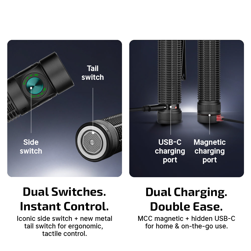 OLIGHT Baton 4 Pro Dual Switch High Lumen Compact EDC Flashlight