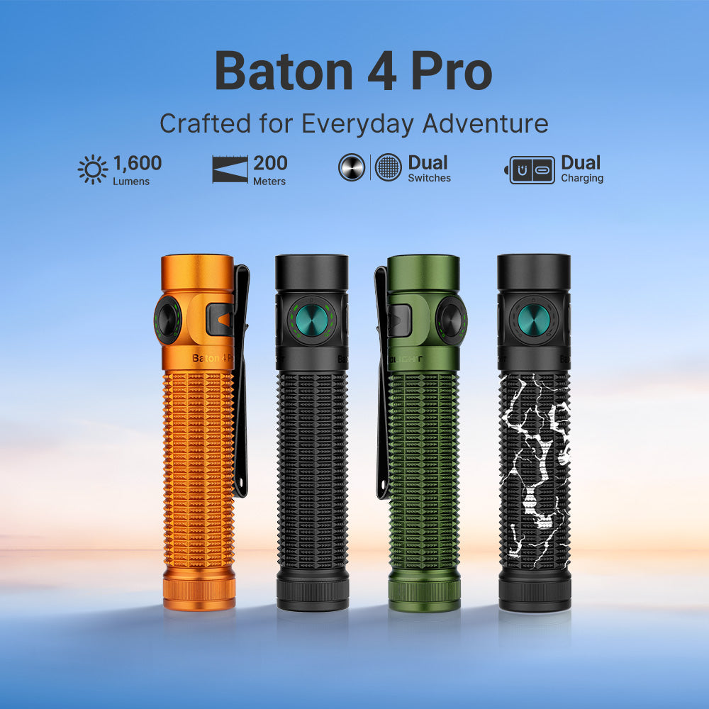 OLIGHT Baton 4 Pro Dual Switch High Lumen Compact EDC Flashlight