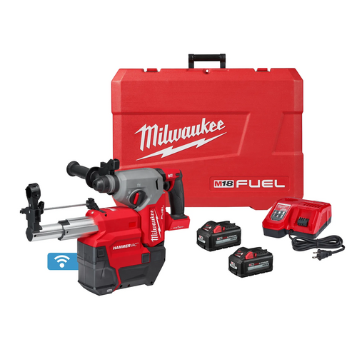 Milwaukee 2914-22DE M18 FUEL 1" SDS Plus Rotary Hammer w/ Dust Extractor Kit
