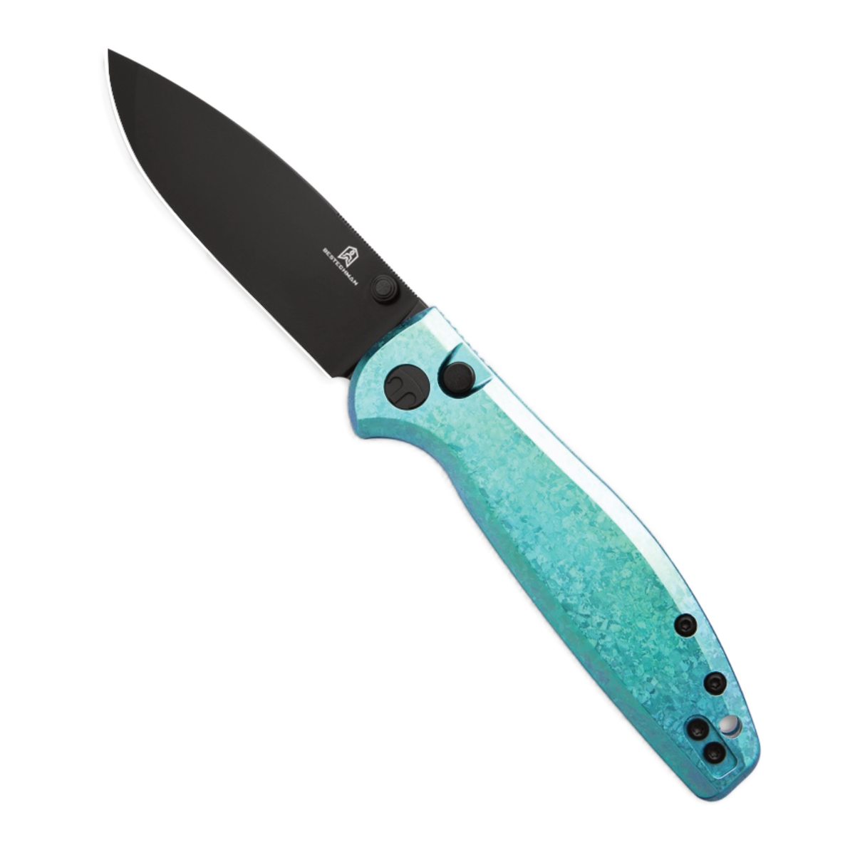 Bestechman Goodboy Jr. Green Crystalliuzed Ti (3" Black PVD) Magnacut