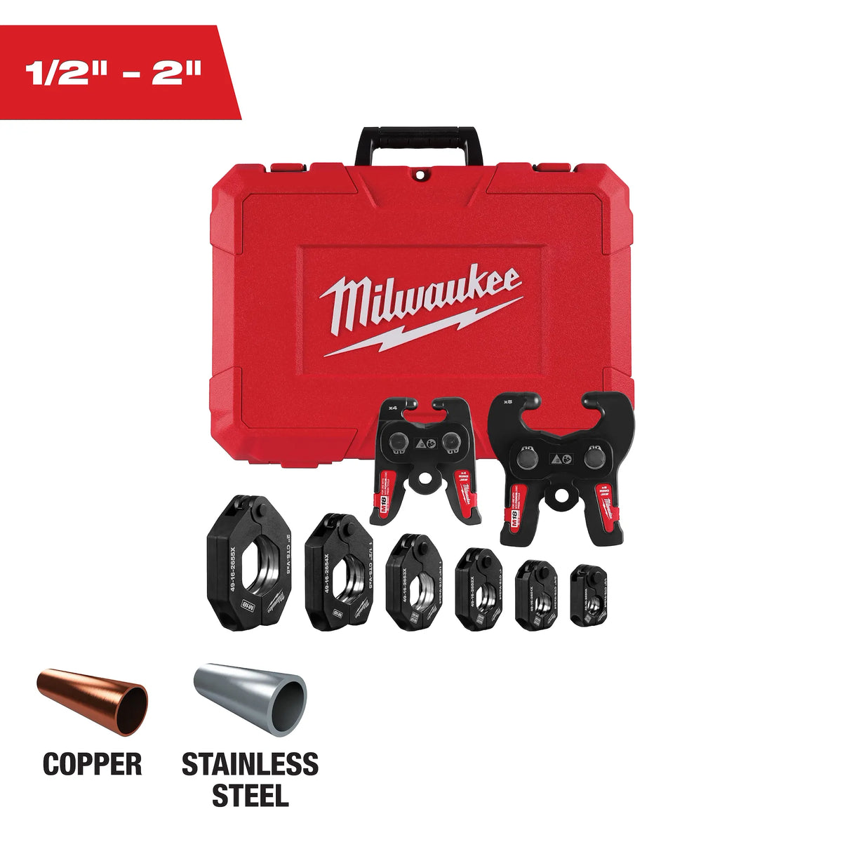 Milwaukee 49-16-2692X 1/2" - 2" CTS-V Pivoting Press Ring Kit for Press Tool