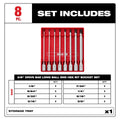 Milwaukee 48-22-9549 3/8" Drive SAE Long Ball End Hex Bit Socket Set 8pc