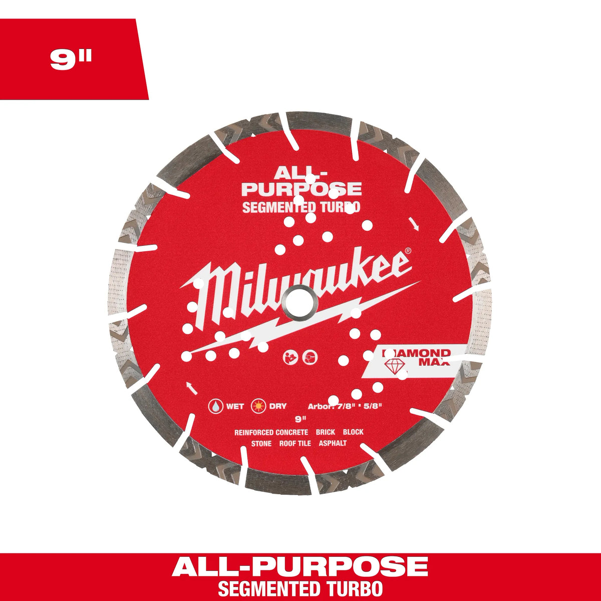Milwaukee 49-93-7025 9 in. Segmented Diamond Blade