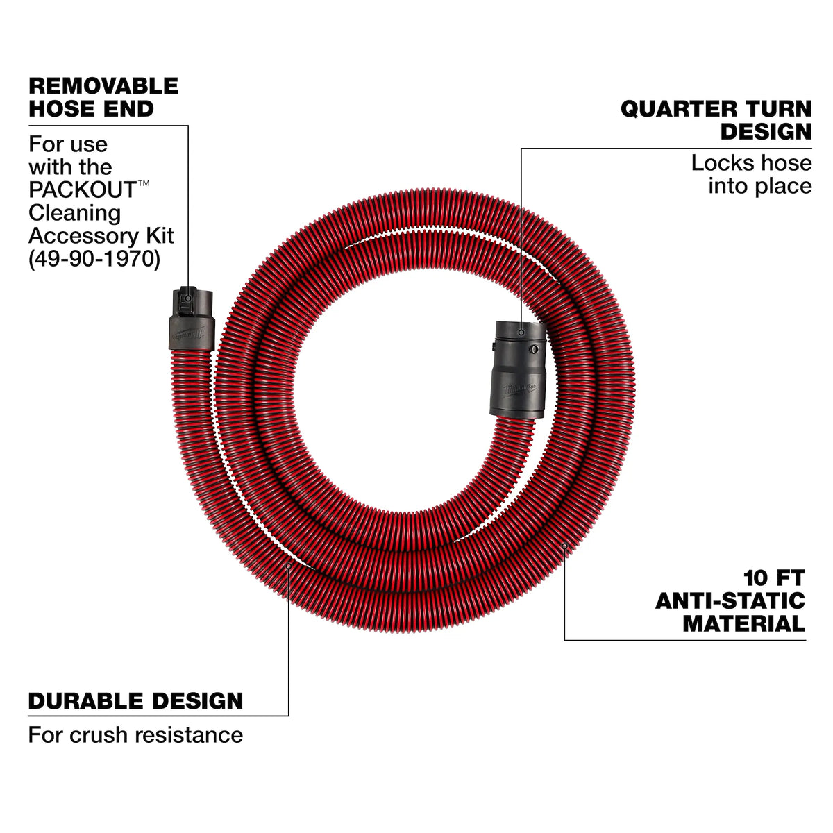 Milwaukee 49-90-1973 10 ft. Dust Accessory Hose