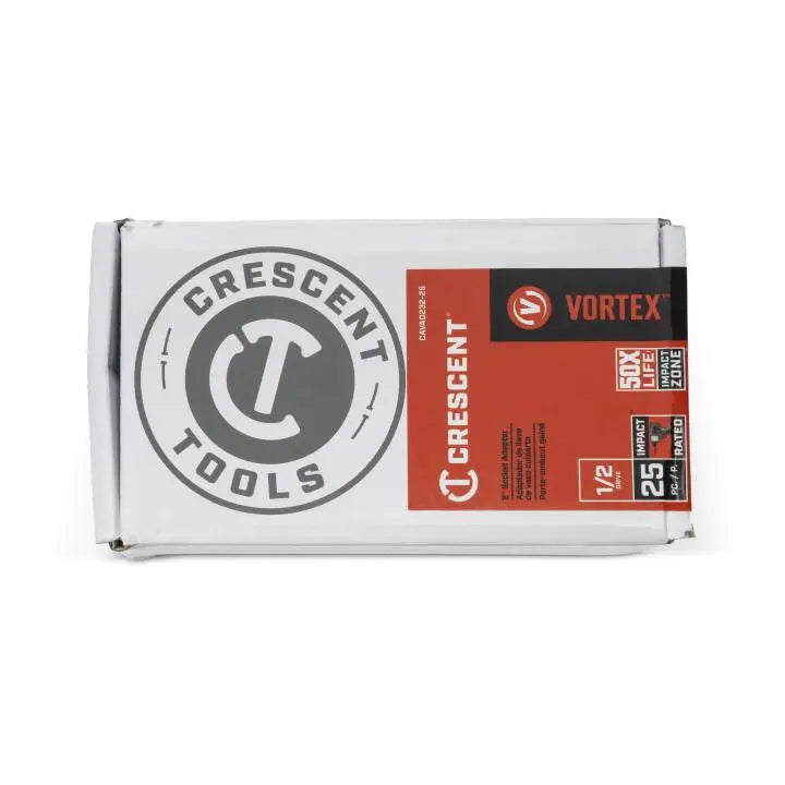 Crescent CAVAD232-25 Vortex 1/2" Drive Impact Socket Adapter, 25-Pack – New