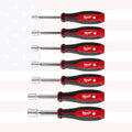 Milwaukee 48-22-2547 7pc SAE HollowCore Magnetic Nut Driver Set