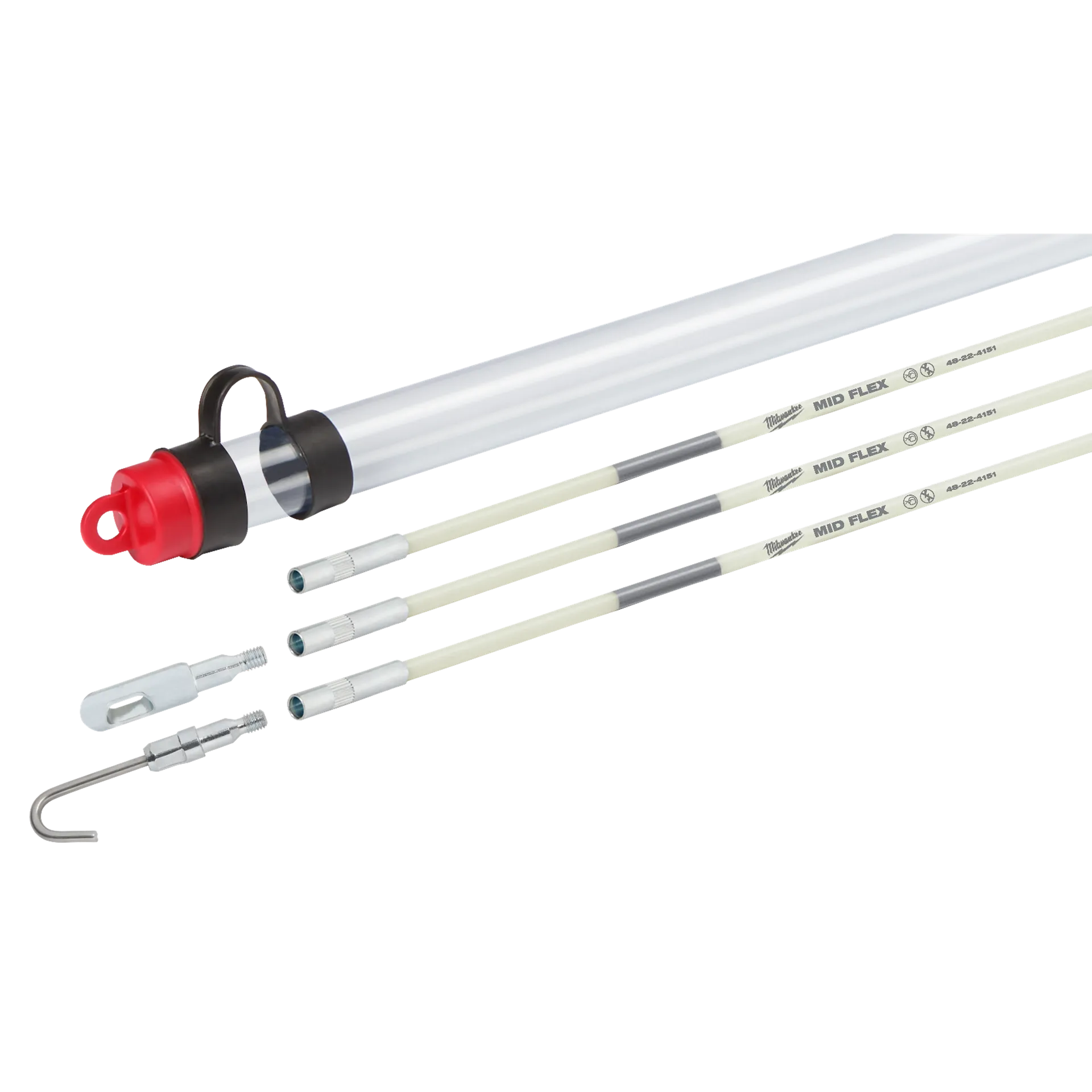 Milwaukee 48-22-4150 15' Low Flex Fiberglass Fish Stick Kit w/ Accessories