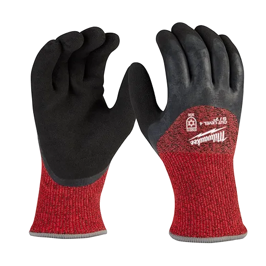 Milwaukee 48-73-7944B 12PC Cut Level 4 Winter Insulated Dipped Gloves - XXL