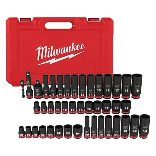 Milwaukee 49-66-7009 43PC Impact 3/8" Drive SAE & Metric Deep 6pt Socket Set
