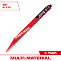 Milwaukee 48-00-5573 5PC 12" WRECKER with NITRUS Carbide SAWZALL Blade