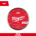 Milwaukee 49-93-9210 10" DIAMOND MAX Continuous Tile Diamond Blade