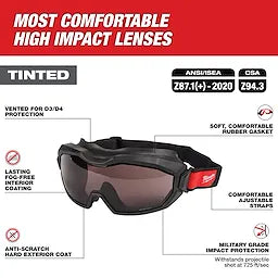 Milwaukee 48-73-2063 Tinted Dual Coat Len's Vented Goggles