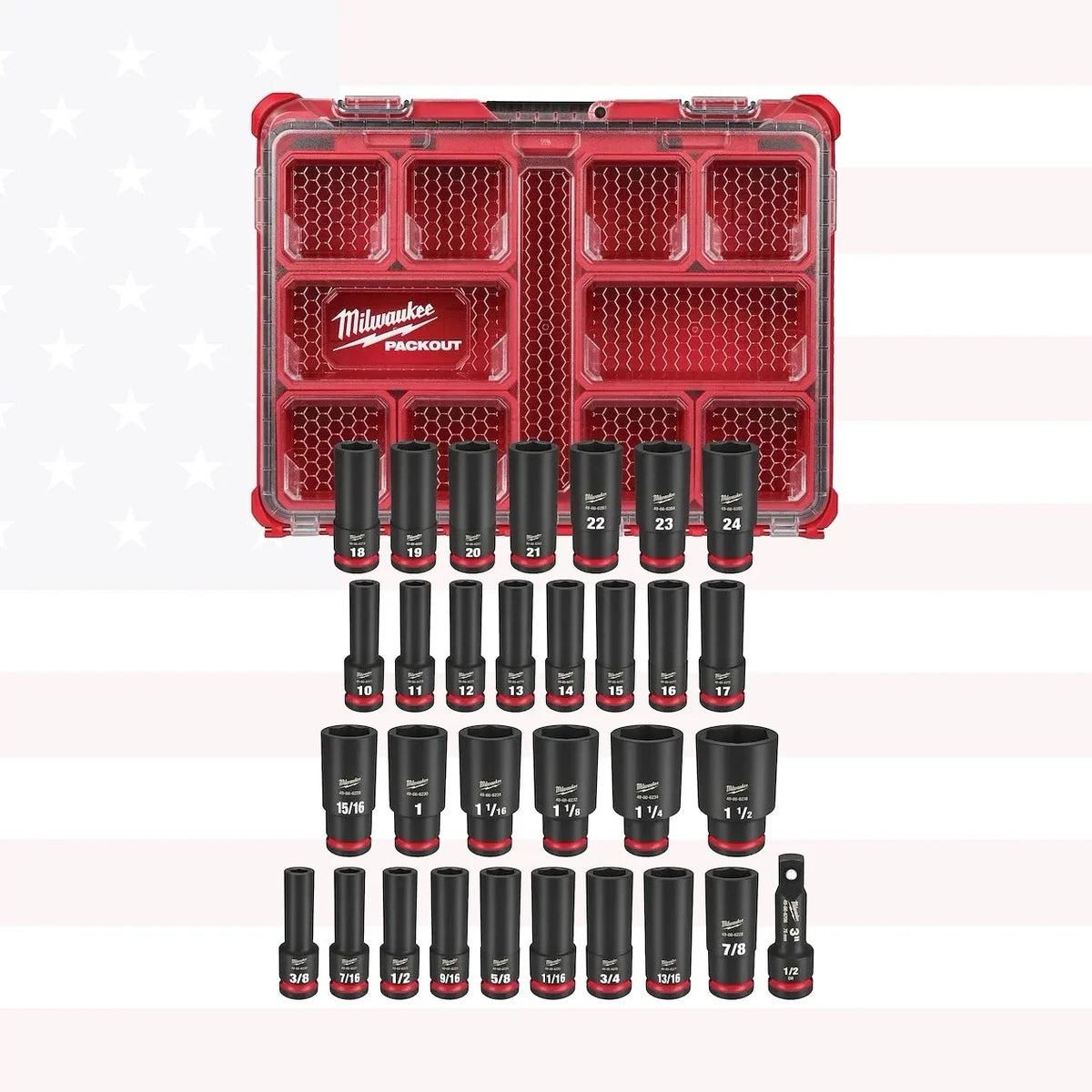 Milwaukee 49-66-6806 31PC SHOCKWAVE Impact Duty Socket 1/2” Drive Set with PACKOUT