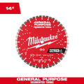 Milwaukee 49-93-7540 14" DIAMOND ULTRA Segmented Turbo Diamond Blade