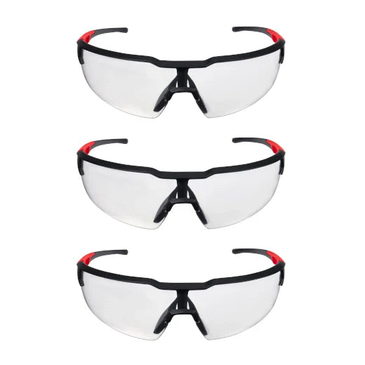 Milwaukee 48-73-2052 3PK Safety Glasses - Clear Anti-Scratch Lenses (Open Box)