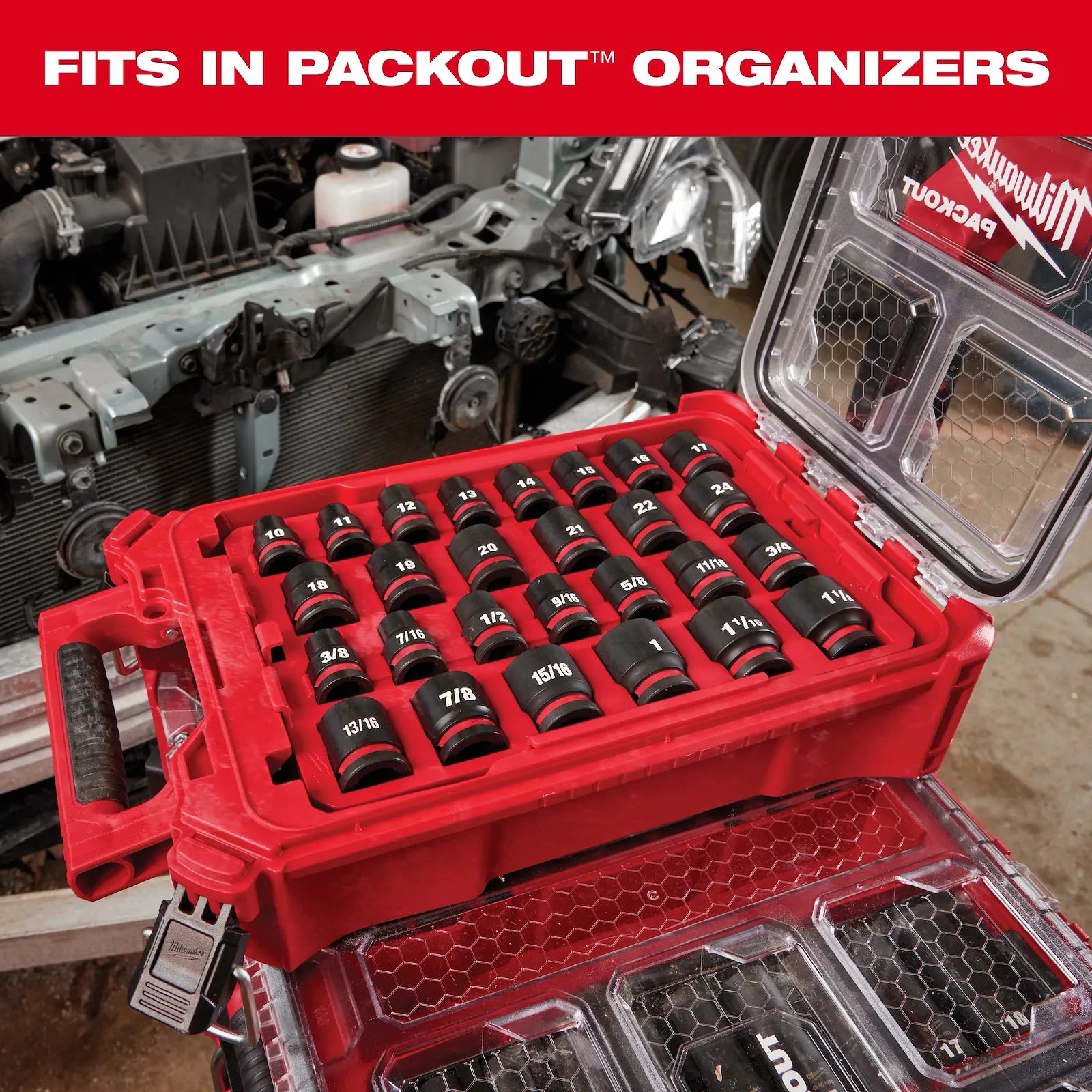 Milwaukee 49-66-6806 31PC SHOCKWAVE™ Impact Duty Socket 1/2” Drive Set