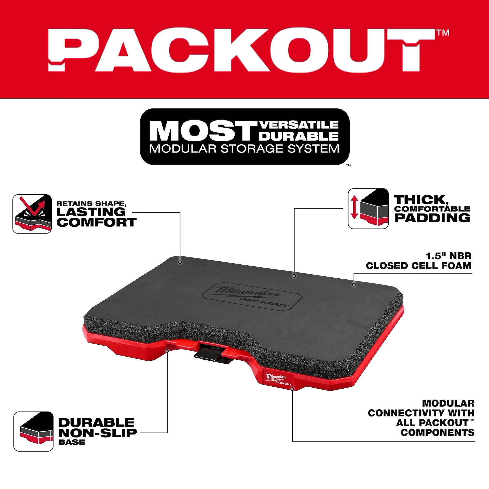 Milwaukee 48-73-6110 PACKOUT Kneeling Pad (Blemished)