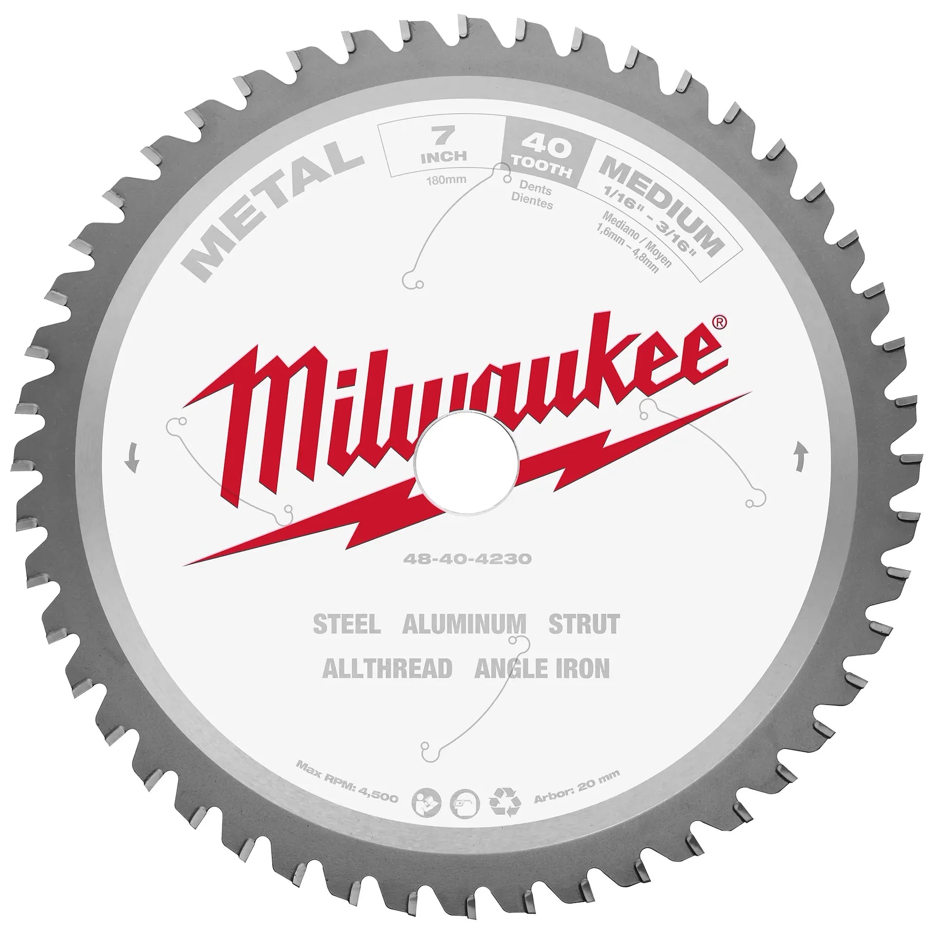 Milwaukee 48-40-4240 7-1/4" Thin Metal Cutting Circular Saw Blade