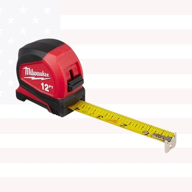 Milwaukee 48-22-6612 Compact Tape Measure 12 ft. L X 1.32 in. W